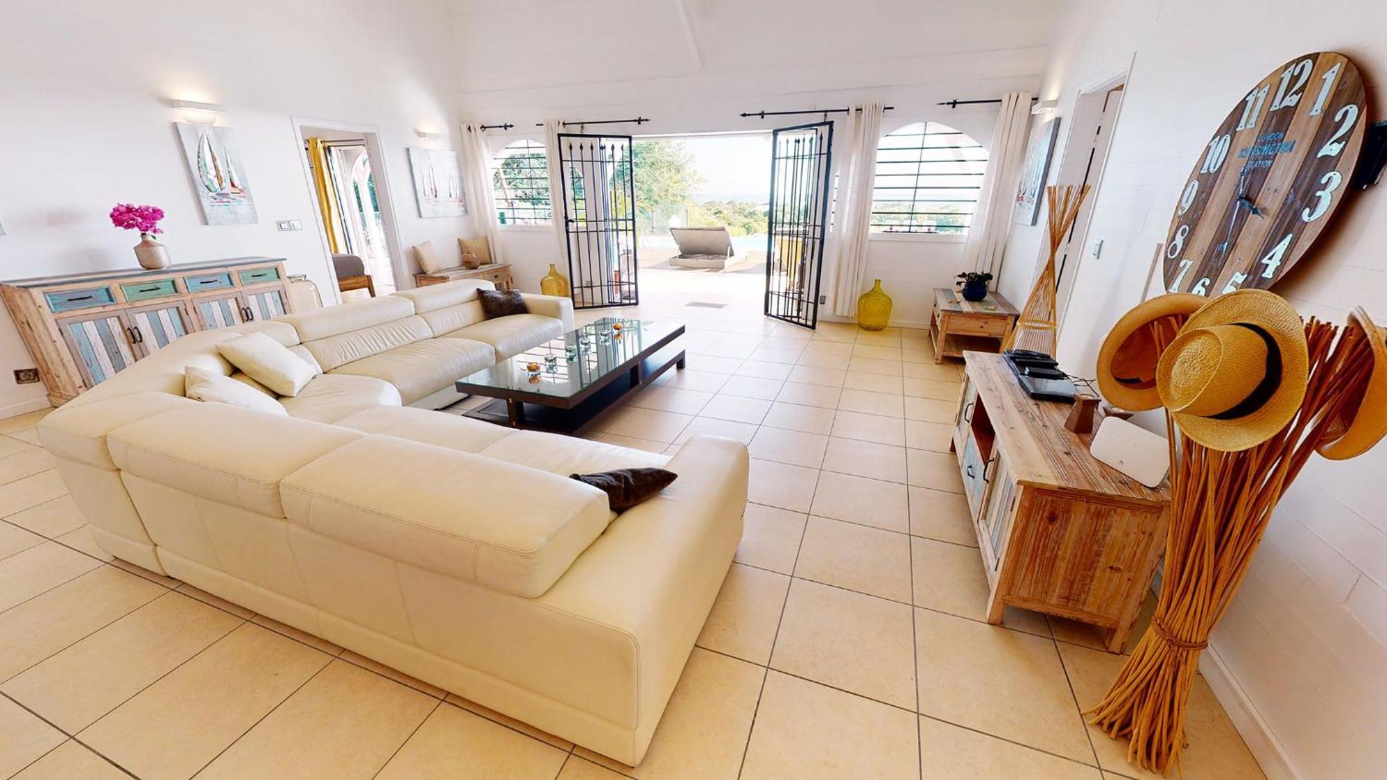 Villa Deluxe L'Hacienda Villa Vue Mer 180 Piscine Jacuzzi Proche Plage Marina Golf Pointe Des Chateaux Et Casino Jardin Clos Voyage Durable Saint-Francois  Camera foto