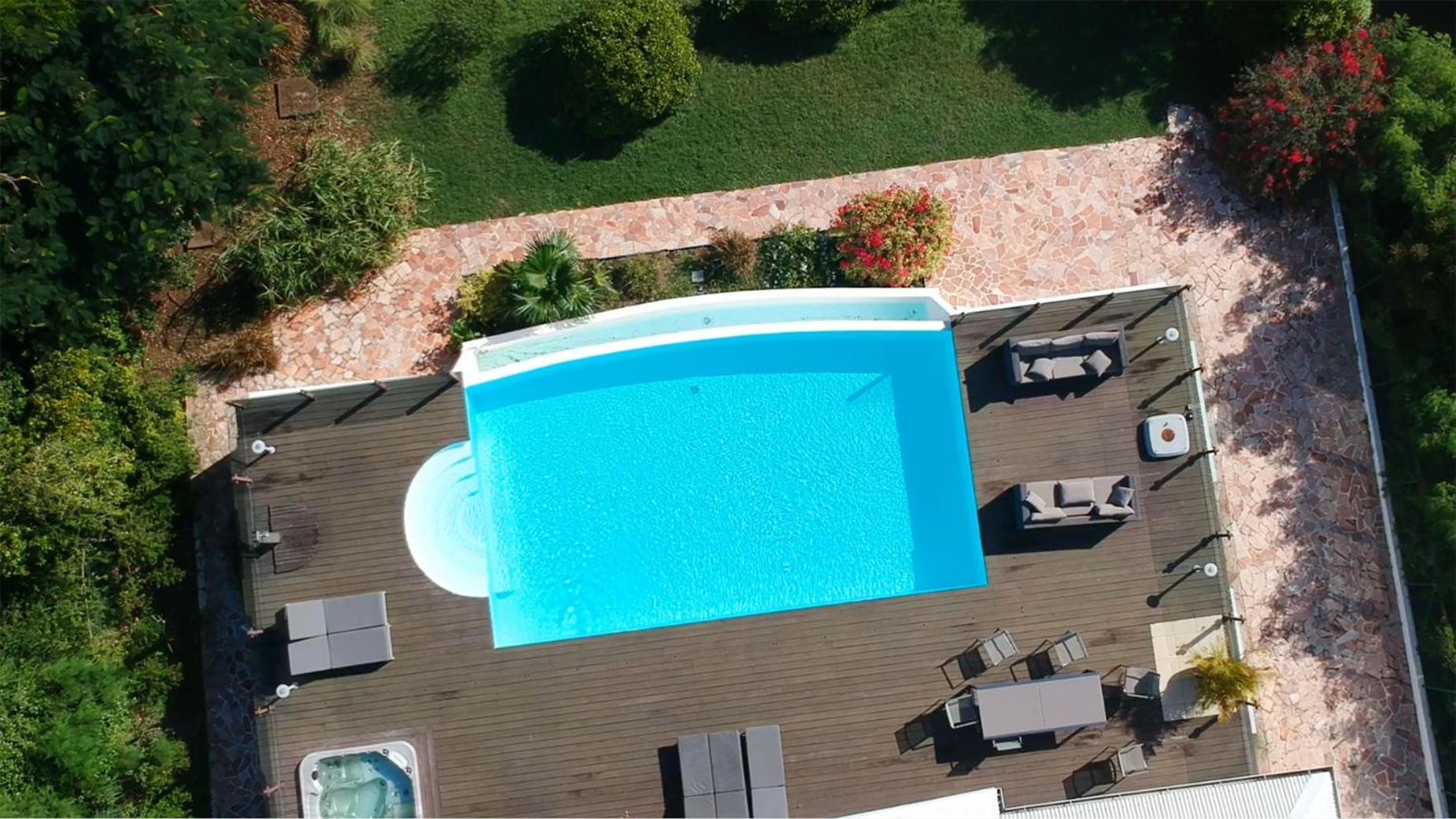 Villa Deluxe L'Hacienda Villa Vue Mer 180 Piscine Jacuzzi Proche Plage Marina Golf Pointe Des Chateaux Et Casino Jardin Clos Voyage Durable Saint-Francois  Camera foto